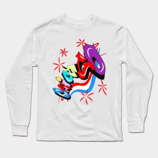 Chicago Graffiti for 4th of July celebration Long Sleeve T-Shirt